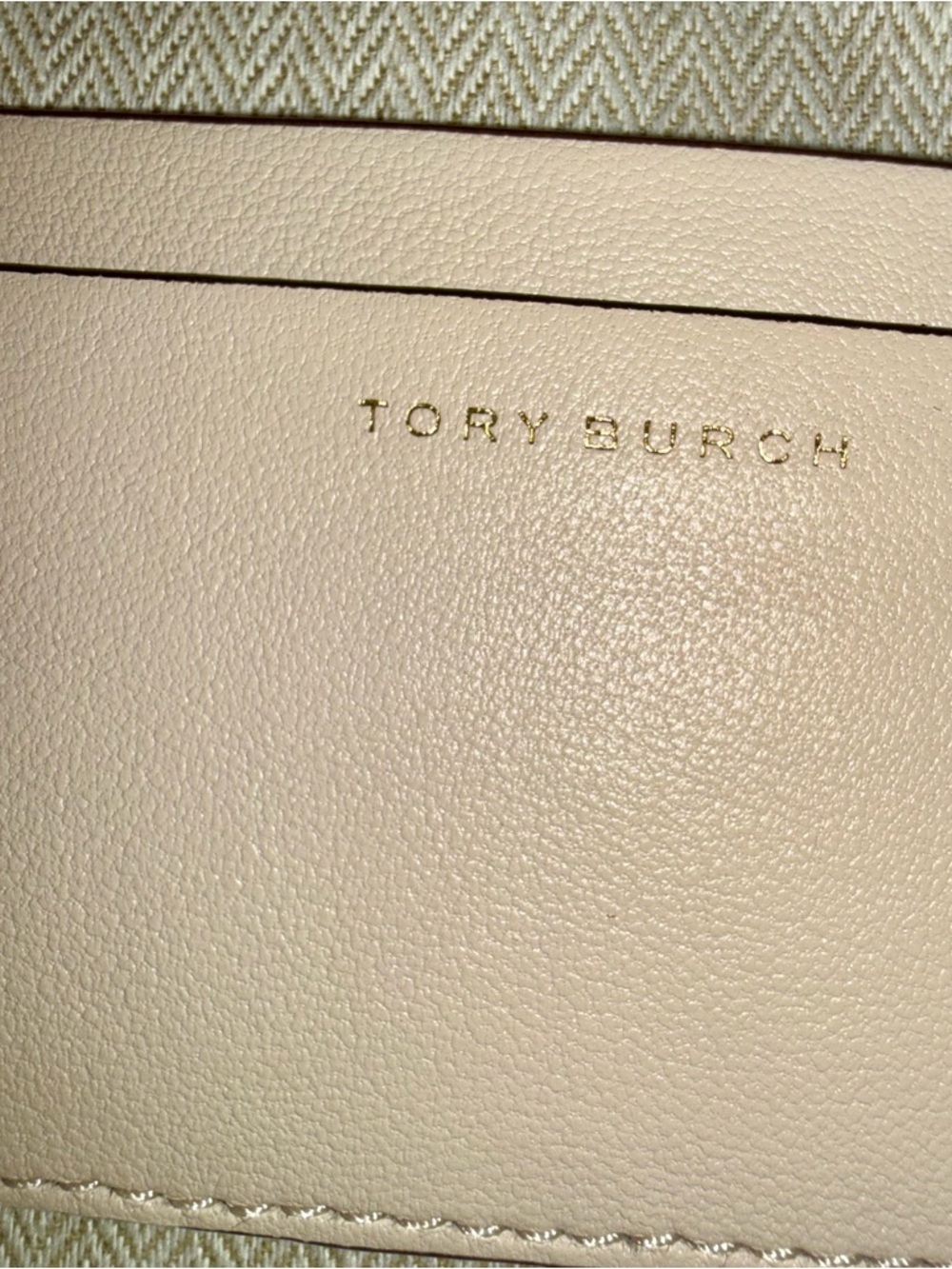 Tory Burch Cream Mini Fleming Crescent Bag with Gold Chain - Picture 10 of 17